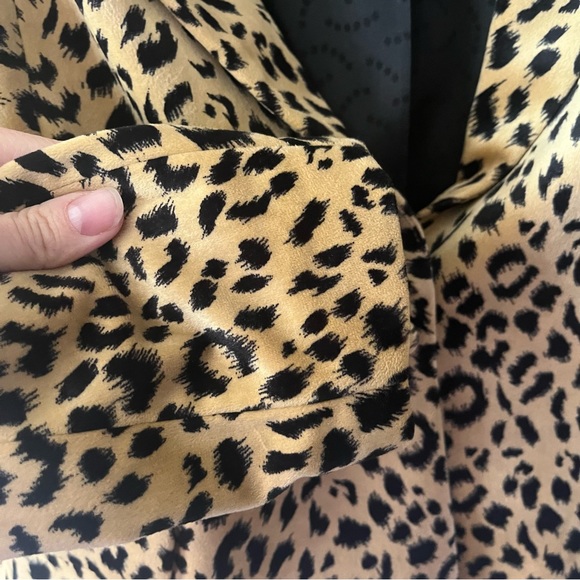 Scotch & Soda Velvet Leopard Cheetah Plush Print Blazer Suit Coat Jacket Small - Picture 12 of 14